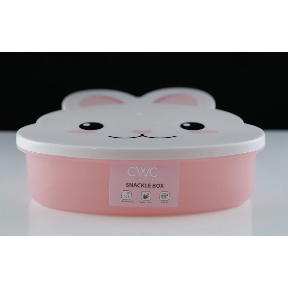 CWC Easter Bunny Snackle Box with Lid / Food Container with 6 Compartments - Picture 5 of 6